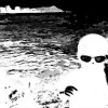 With Free Expression in the Arab World, Where Do We Begin? Black and white alien with distant landscape in background