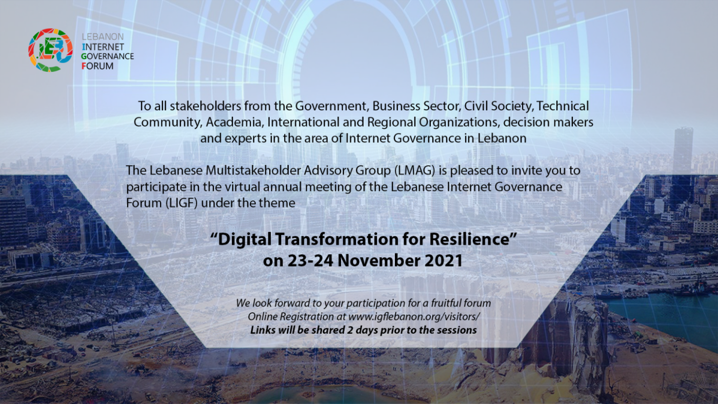 Lebanese Internet Governance Forum 2021: Digital Transformation for Resilience